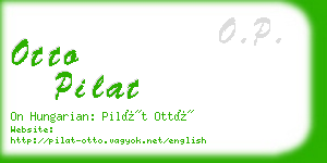 otto pilat business card